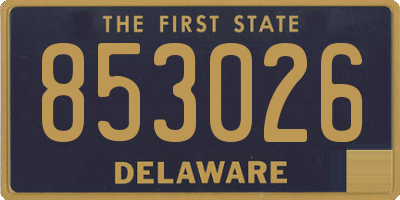 DE license plate 853026