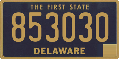 DE license plate 853030