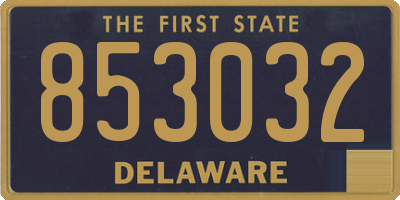 DE license plate 853032