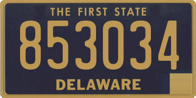 DE license plate 853034
