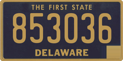 DE license plate 853036