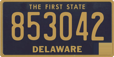 DE license plate 853042