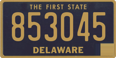 DE license plate 853045