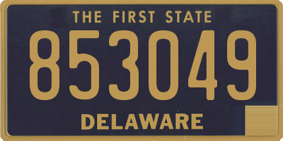 DE license plate 853049