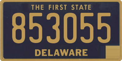 DE license plate 853055