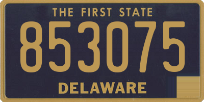 DE license plate 853075