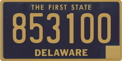 DE license plate 853100