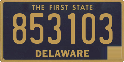 DE license plate 853103