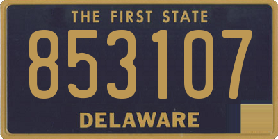 DE license plate 853107