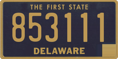 DE license plate 853111
