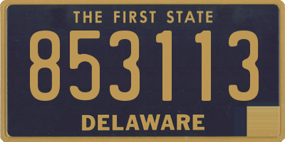 DE license plate 853113