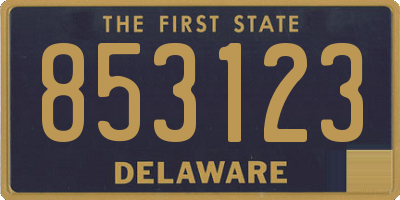 DE license plate 853123