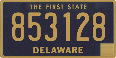 DE license plate 853128