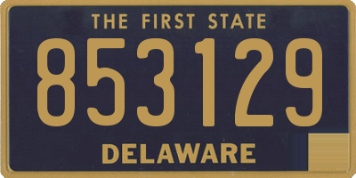 DE license plate 853129