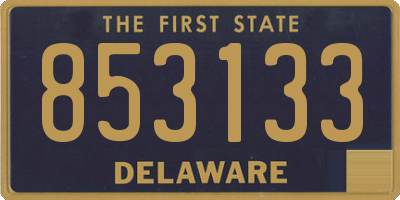 DE license plate 853133
