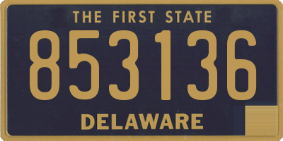 DE license plate 853136