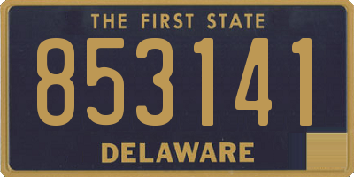 DE license plate 853141