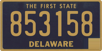 DE license plate 853158