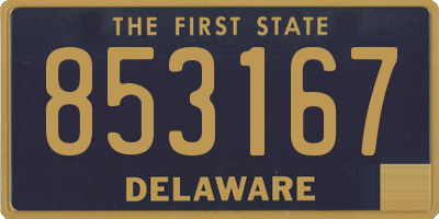 DE license plate 853167