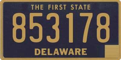DE license plate 853178