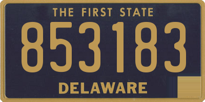 DE license plate 853183