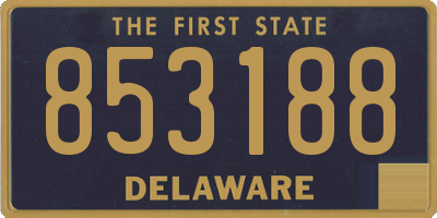 DE license plate 853188