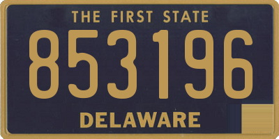 DE license plate 853196