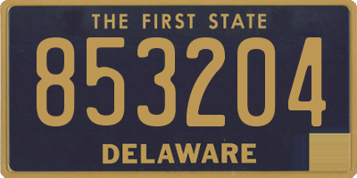 DE license plate 853204
