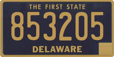 DE license plate 853205