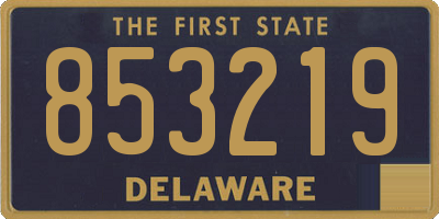 DE license plate 853219