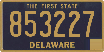 DE license plate 853227