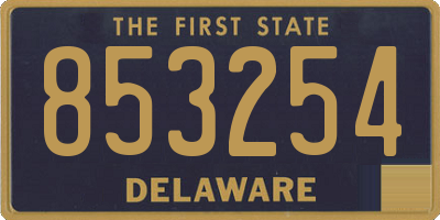 DE license plate 853254
