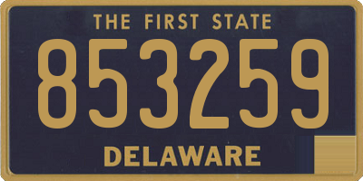DE license plate 853259