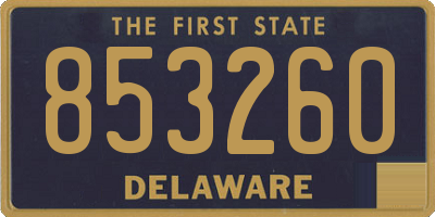 DE license plate 853260