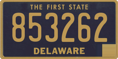 DE license plate 853262
