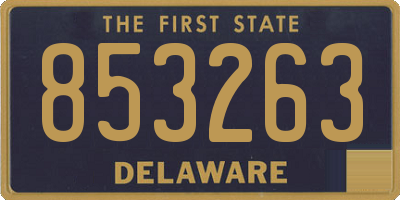 DE license plate 853263