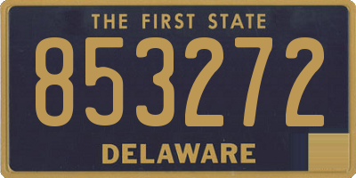 DE license plate 853272