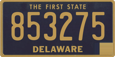 DE license plate 853275