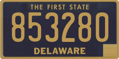 DE license plate 853280
