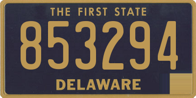 DE license plate 853294
