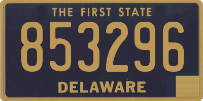DE license plate 853296