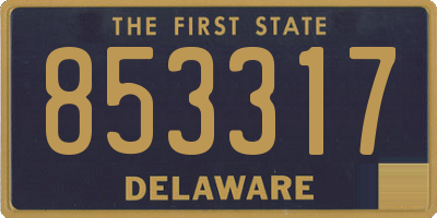DE license plate 853317