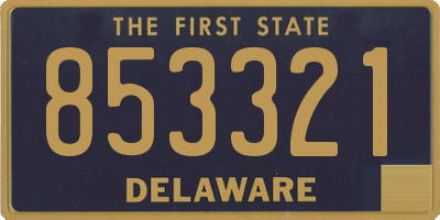 DE license plate 853321