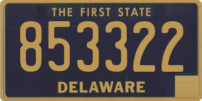 DE license plate 853322