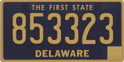 DE license plate 853323