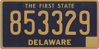DE license plate 853329
