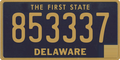 DE license plate 853337