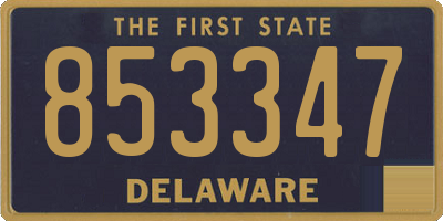 DE license plate 853347