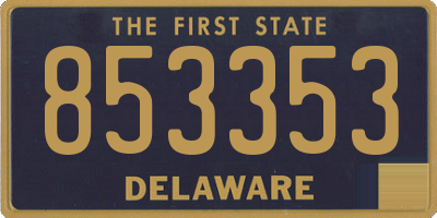 DE license plate 853353