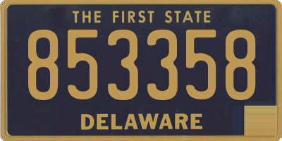 DE license plate 853358